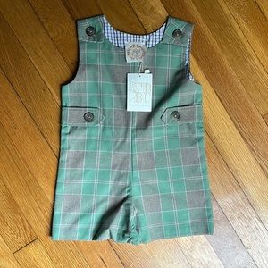 NWT TBBC Jack Keene Jon Jon- Flannel, Mirador Place Plaid, 6-12 months